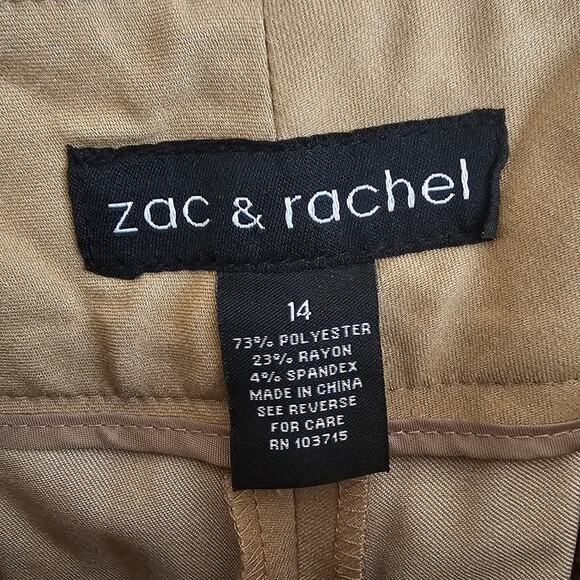 NWT Zac & Rachel Stretch Perfectly Tailored Silhouette New British Khaki Size 14 - Picture 4 of 4